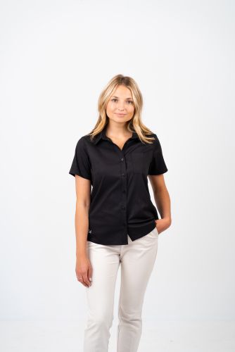 Women’s Deluxe Woven Stretch Shirt: Short Sleeve 