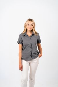Women’s Deluxe Woven Stretch Shirt: Short Sleeve 
